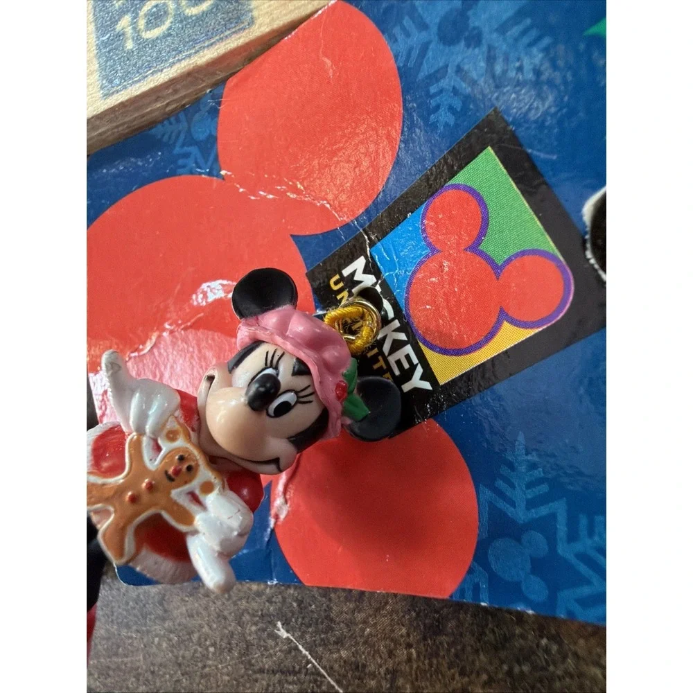 Disney Mickey Unlimited Miniature Minnie Christmas Ornaments Lot of 4 Vintage